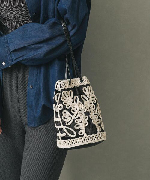 セール】コードシシュウベロアバッグ（ハンドバッグ）｜SENSE OF PLACE