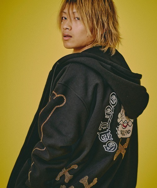 A'GEM/9 × .kom 『GALFY/ガルフィー』 ピカピカ骨骨 パーカー