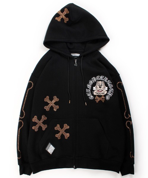 A'GEM/9 × .kom 『GALFY/ガルフィー』 ピカピカ骨骨 パーカー