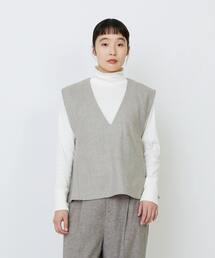 【美品】LOISIR ロワズィール ウールカシミヤ ベスト フリーサイズ LOISIR（ロワズィール）の「【2WAY】ウール片畦ベスト（ベスト）」 - WEAR