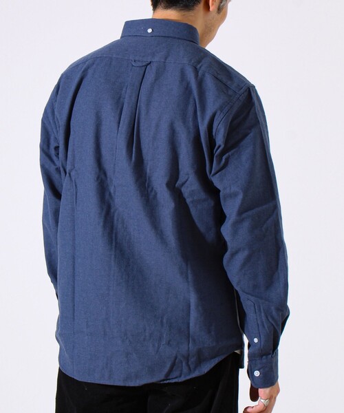 GLOSTER（グロスター）の「＜つぶし衿＞U.S.COTTON混 ボタンダウンネルシャツ（シャツ/ブラウス・メンズ・チャコールグレー/ネイビー/サックスブルー/ピンク・M/L/XL）」の9枚目の写真