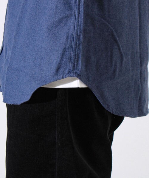 GLOSTER（グロスター）の「＜つぶし衿＞U.S.COTTON混 ボタンダウンネルシャツ（シャツ/ブラウス・メンズ・チャコールグレー/ネイビー/サックスブルー/ピンク・M/L/XL）」の14枚目の写真