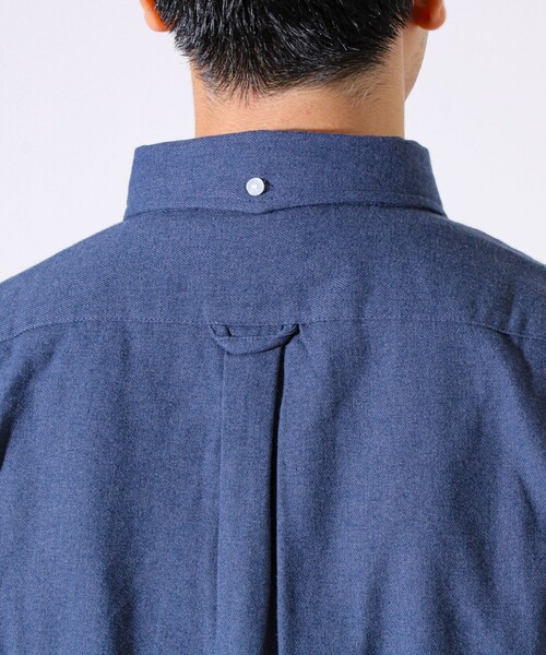 GLOSTER（グロスター）の「＜つぶし衿＞U.S.COTTON混 ボタンダウンネルシャツ（シャツ/ブラウス・メンズ・チャコールグレー/ネイビー/サックスブルー/ピンク・M/L/XL）」の15枚目の写真