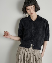 週末限定価格！HYEON完売商品！新品未使用 ブラック 半袖カーディガン グラデーション箔プリントカーディガン（オーバーサイズ） 通販