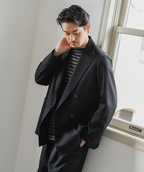 VISTO ギャバ ダブル ジャケット【セットアップ着用可】（テーラード