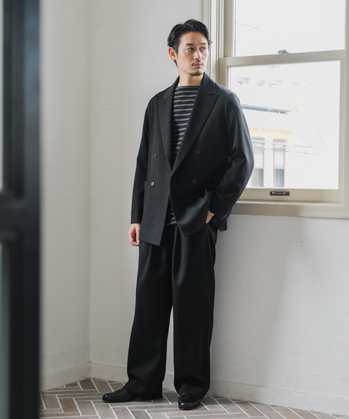 VISTO ギャバ ダブル ジャケット【セットアップ着用可】（テーラード
