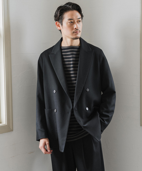 VISTO ギャバ ダブル ジャケット【セットアップ着用可】（テーラード