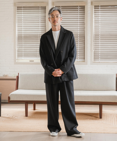 VISTO ギャバ ダブル ジャケット【セットアップ着用可】（テーラード