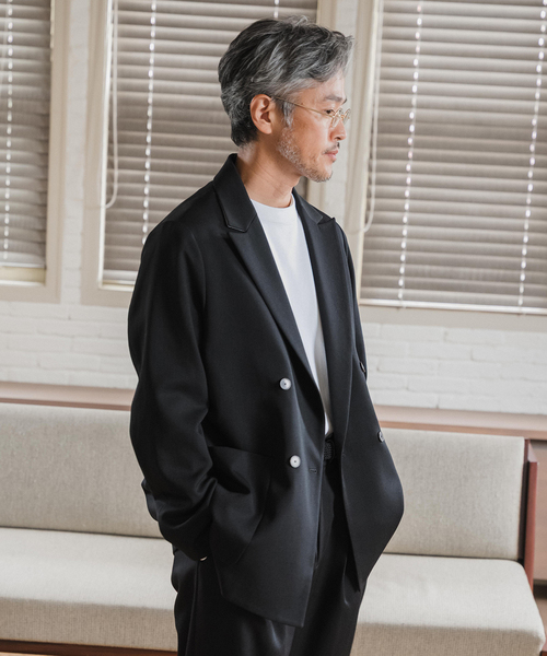 VISTO ギャバ ダブル ジャケット【セットアップ着用可】（テーラード