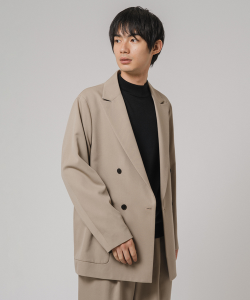 EDIFICE（エディフィス）の「VISTO ギャバ ダブル ジャケット【セットアップ着用可】（テーラードジャケット・メンズ・ブラック/ベージュ・LARGE/MEDIUM/SMALL）」の18枚目の写真
