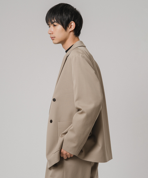 EDIFICE（エディフィス）の「VISTO ギャバ ダブル ジャケット【セットアップ着用可】（テーラードジャケット・メンズ・ブラック/ベージュ・LARGE/MEDIUM/SMALL）」の19枚目の写真