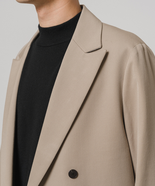 EDIFICE（エディフィス）の「VISTO ギャバ ダブル ジャケット【セットアップ着用可】（テーラードジャケット・メンズ・ブラック/ベージュ・LARGE/MEDIUM/SMALL）」の14枚目の写真
