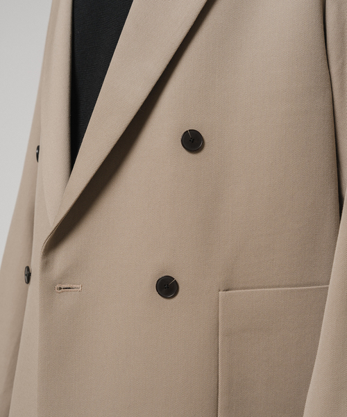 EDIFICE（エディフィス）の「VISTO ギャバ ダブル ジャケット【セットアップ着用可】（テーラードジャケット・メンズ・ブラック/ベージュ・LARGE/MEDIUM/SMALL）」の15枚目の写真