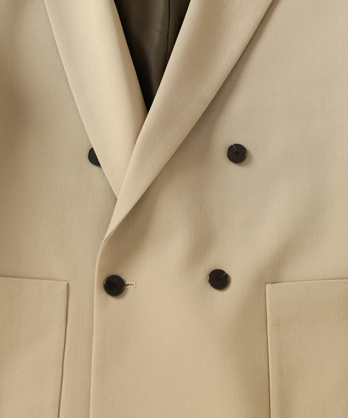 EDIFICE（エディフィス）の「VISTO ギャバ ダブル ジャケット【セットアップ着用可】（テーラードジャケット・メンズ・ブラック/ベージュ・LARGE/MEDIUM/SMALL）」の10枚目の写真