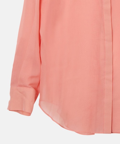 LE CIEL BLEU(ルシェルブルー)の「シアーシャツwコントラストカラー / Sheer Shirt w/Contrast Collar(シャツ/ブラウス・レディース・ブラック/ライトピンク・36)」の20枚目の写真
