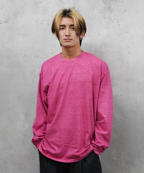 TOWNCRAFT(タウンクラフト)の「TOWNCRAFT / タウンクラフト 90S PIGMENT LS TEE ピグメントダイ 無地 長袖Tシャツ(Tシャツ/カットソー・メンズ・グレー/ターコイズブルー/ネイビー/パープル/ライトグリーン/ピンク/ブラック/ブルーグレー/ライトブルー/オリーブ・MEDIUM/LARGE/X-LARGE/XX-LARGE)」の10枚目の写真
