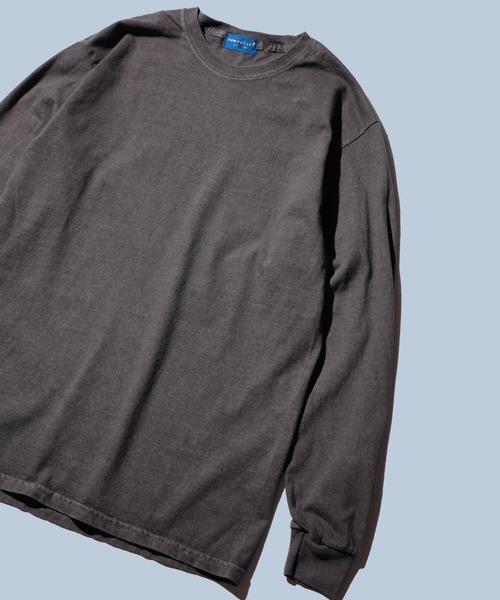 TOWNCRAFT(タウンクラフト)の「TOWNCRAFT / タウンクラフト 90S PIGMENT LS TEE ピグメントダイ 無地 長袖Tシャツ(Tシャツ/カットソー・メンズ・グレー/ターコイズブルー/ネイビー/パープル/ライトグリーン/ピンク/ブラック/ブルーグレー/ライトブルー/オリーブ・MEDIUM/LARGE/X-LARGE/XX-LARGE)」の1枚目の写真