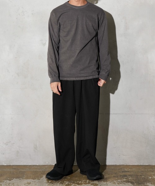 TOWNCRAFT(タウンクラフト)の「TOWNCRAFT / タウンクラフト 90S PIGMENT LS TEE ピグメントダイ 無地 長袖Tシャツ(Tシャツ/カットソー・メンズ・グレー/ターコイズブルー/ネイビー/パープル/ライトグリーン/ピンク/ブラック/ブルーグレー/ライトブルー/オリーブ・MEDIUM/LARGE/X-LARGE/XX-LARGE)」の12枚目の写真