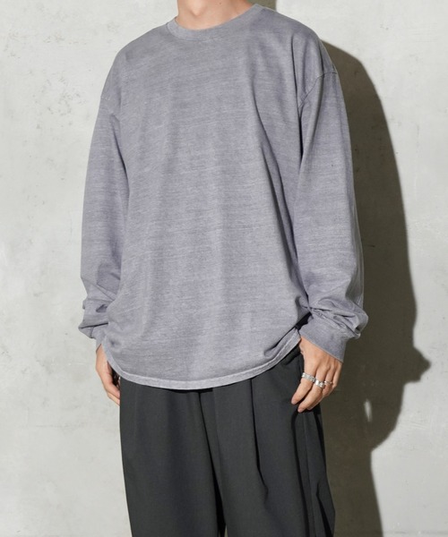 TOWNCRAFT(タウンクラフト)の「TOWNCRAFT / タウンクラフト 90S PIGMENT LS TEE ピグメントダイ 無地 長袖Tシャツ(Tシャツ/カットソー・メンズ・グレー/ターコイズブルー/ネイビー/パープル/ライトグリーン/ピンク/ブラック/ブルーグレー/ライトブルー/オリーブ・MEDIUM/LARGE/X-LARGE/XX-LARGE)」の13枚目の写真