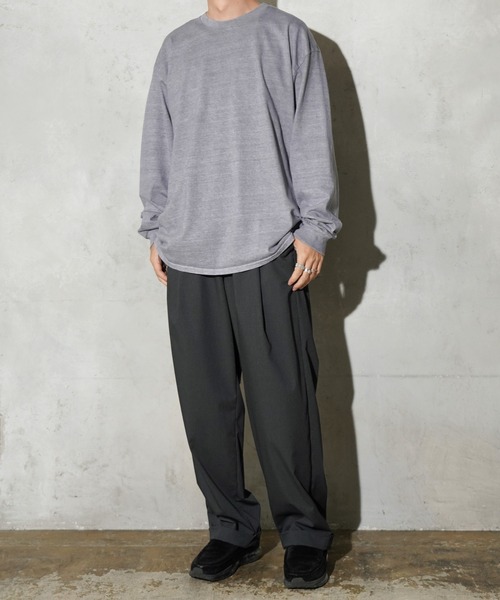 TOWNCRAFT(タウンクラフト)の「TOWNCRAFT / タウンクラフト 90S PIGMENT LS TEE ピグメントダイ 無地 長袖Tシャツ(Tシャツ/カットソー・メンズ・グレー/ターコイズブルー/ネイビー/パープル/ライトグリーン/ピンク/ブラック/ブルーグレー/ライトブルー/オリーブ・MEDIUM/LARGE/X-LARGE/XX-LARGE)」の14枚目の写真