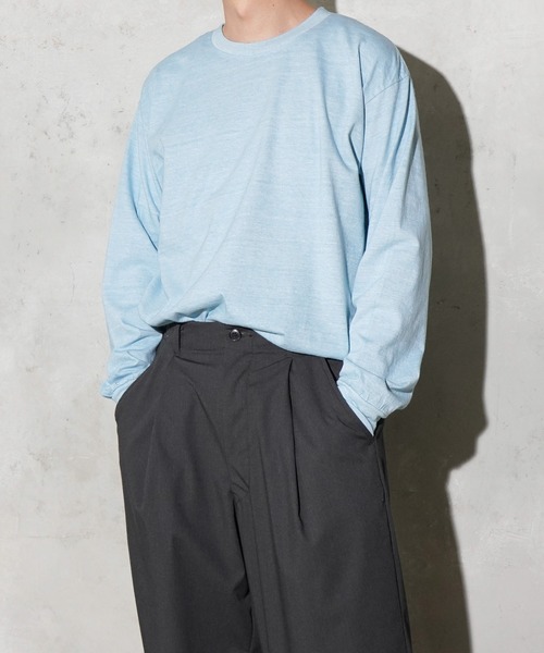 TOWNCRAFT(タウンクラフト)の「TOWNCRAFT / タウンクラフト 90S PIGMENT LS TEE ピグメントダイ 無地 長袖Tシャツ(Tシャツ/カットソー・メンズ・グレー/ターコイズブルー/ネイビー/パープル/ライトグリーン/ピンク/ブラック/ブルーグレー/ライトブルー/オリーブ・MEDIUM/LARGE/X-LARGE/XX-LARGE)」の15枚目の写真