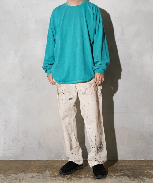 TOWNCRAFT(タウンクラフト)の「TOWNCRAFT / タウンクラフト 90S PIGMENT LS TEE ピグメントダイ 無地 長袖Tシャツ(Tシャツ/カットソー・メンズ・グレー/ターコイズブルー/ネイビー/パープル/ライトグリーン/ピンク/ブラック/ブルーグレー/ライトブルー/オリーブ・MEDIUM/LARGE/X-LARGE/XX-LARGE)」の20枚目の写真