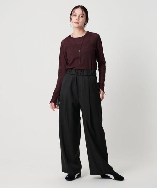 BEAUTY&YOUTH UNITED ARROWS(ビューティーアンドユースユナイテッドアローズ)の「レースカフス ロングスリーブ カットソー(Tシャツ/カットソー・レディース・ワイン/ブラック/オフホワイト・FREE)」の10枚目の写真