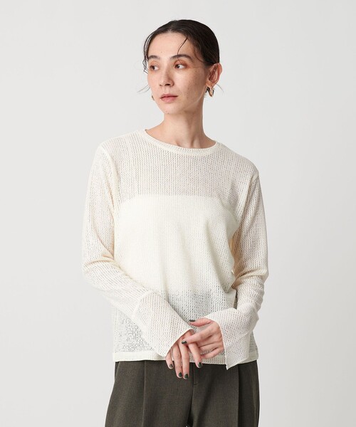 BEAUTY&YOUTH UNITED ARROWS(ビューティーアンドユースユナイテッドアローズ)の「レースカフス ロングスリーブ カットソー(Tシャツ/カットソー・レディース・ワイン/ブラック/オフホワイト・FREE)」の9枚目の写真