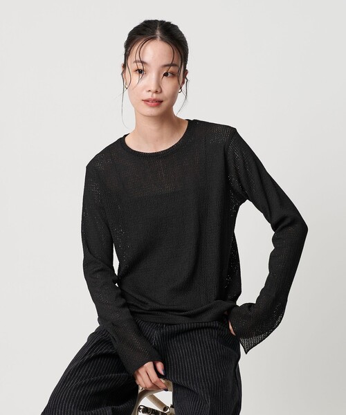BEAUTY&YOUTH UNITED ARROWS(ビューティーアンドユースユナイテッドアローズ)の「レースカフス ロングスリーブ カットソー(Tシャツ/カットソー・レディース・ワイン/ブラック/オフホワイト・FREE)」の20枚目の写真