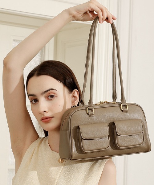 BALENCIAGA ショルダー付きボストンバッグ ブラウン　N2-5 BALENCIAGA ショルダー付きボストンバッグ ブラウン N2-5