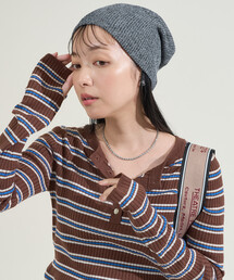 FREAK'S STORE（フリークスストア）の「＜新色・サイズ追加＞ウォッシャブル ヘンリーネックニット/マルチボーダー ヘンリーニット（ニット/セーター）」