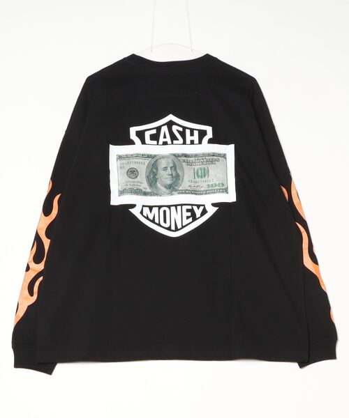 ROYAL FLASH（ロイヤルフラッシュ）の「LA-LALA/ラ-ララ/Cash Money LS Tee（Tシャツ/カットソー・メンズ・ブラック/ホワイト・2/3）」の3枚目の写真
