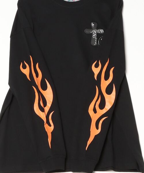 ROYAL FLASH（ロイヤルフラッシュ）の「LA-LALA/ラ-ララ/Cash Money LS Tee（Tシャツ/カットソー・メンズ・ブラック/ホワイト・2/3）」の4枚目の写真