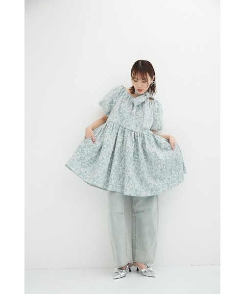 sismetry(シスメトリー)の「【SISMETRY】manyway ジャガードドレス(MA)(ワンピース・レディース・ミント・FREE)」の6枚目の写真