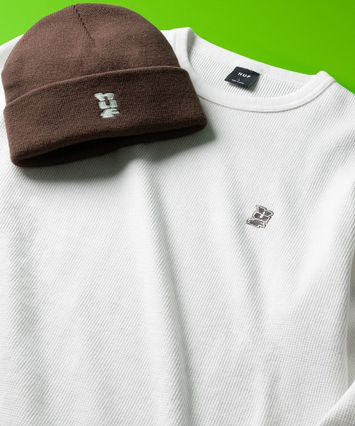 HUF(ハフ)の「MEGABLAST CUFF BEANIE(ニットキャップ/ビーニー・メンズ・ブルー系その他/ブラック/ブラウン系その他・O/S)」の7枚目の写真