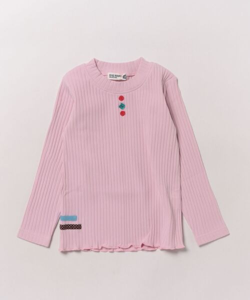 RAGMART(ラグマート)の「テレコ長袖Tシャツ(Tシャツ/カットソー・キッズ・アイボリー/ブラウン/グリーン/ピンク・100cm/110cm/120cm/130cm)」の4枚目の写真