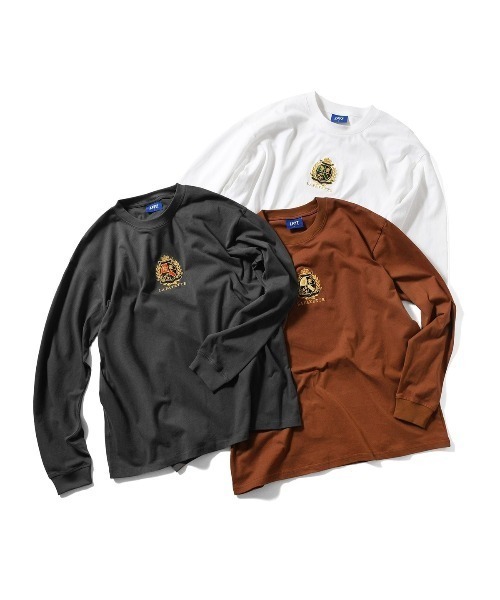 LFYT(エルエフワイティー)の「LFYT ラファイエット【Lafayette】- ヘリテージ エンブレム 長袖Tシャツ【HERITAGE EMBLEM L/S TEE LA250106】(Tシャツ/カットソー・メンズ・ブラック/ダークブラウン/ホワイト・M/XXL/XL/L/S)」の10枚目の写真