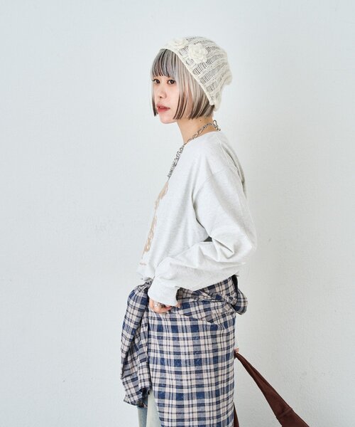 w closet（ダブルクローゼット）の「DOGロンT（Tシャツ/カットソー・レディース・イエロー/チャコールグレー/アイボリー・FREE）」の10枚目の写真