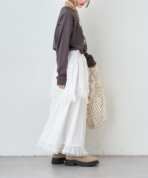 w closet（ダブルクローゼット）の「DOGロンT（Tシャツ/カットソー・レディース・イエロー/チャコールグレー/アイボリー・FREE）」の21枚目の写真