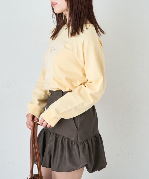 w closet（ダブルクローゼット）の「DOGロンT（Tシャツ/カットソー・レディース・イエロー/チャコールグレー/アイボリー・FREE）」の19枚目の写真