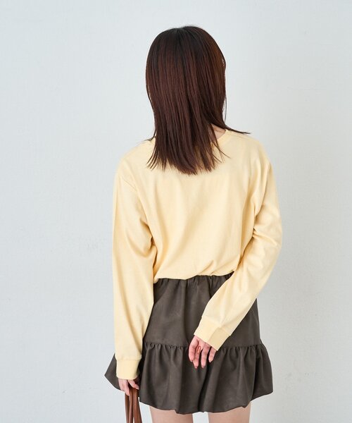 w closet（ダブルクローゼット）の「DOGロンT（Tシャツ/カットソー・レディース・イエロー/チャコールグレー/アイボリー・FREE）」の17枚目の写真