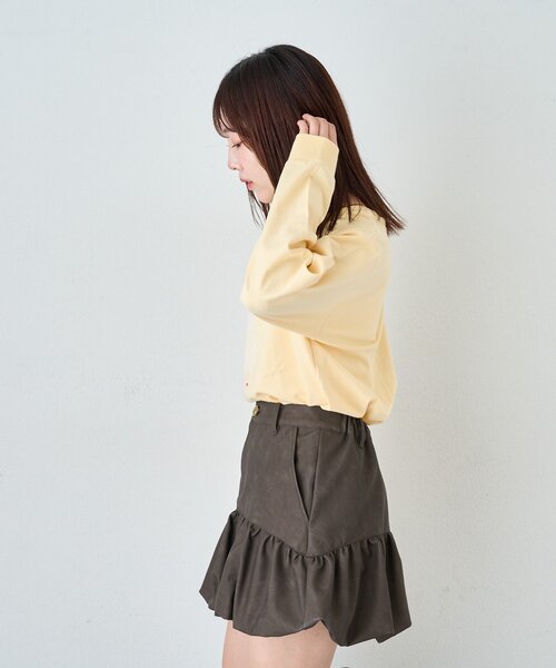 w closet（ダブルクローゼット）の「DOGロンT（Tシャツ/カットソー・レディース・イエロー/チャコールグレー/アイボリー・FREE）」の16枚目の写真