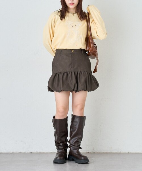 w closet（ダブルクローゼット）の「DOGロンT（Tシャツ/カットソー・レディース・イエロー/チャコールグレー/アイボリー・FREE）」の15枚目の写真