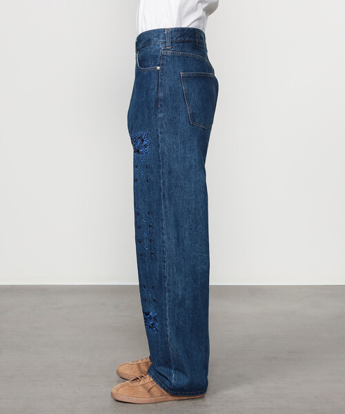 NOMARHYTHM TEXTILE | バンダナ刺繍 デニムパンツ MEN（デニムパンツ