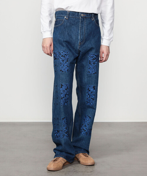 NOMARHYTHM TEXTILE | バンダナ刺繍 デニムパンツ MEN（デニムパンツ