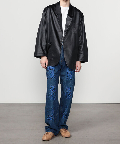 NOMARHYTHM TEXTILE | バンダナ刺繍 デニムパンツ MEN（デニムパンツ