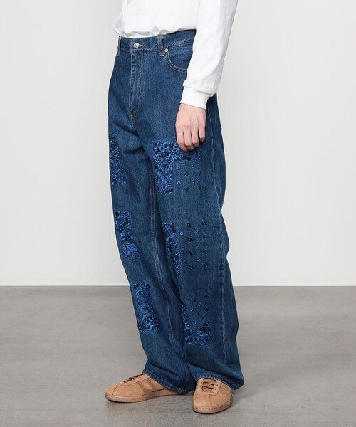 NOMA t.d.(ノーマ リズム) NOMARHYTHM TEXTILE | バンダナ刺繍 デニムパンツ MEN（デニム