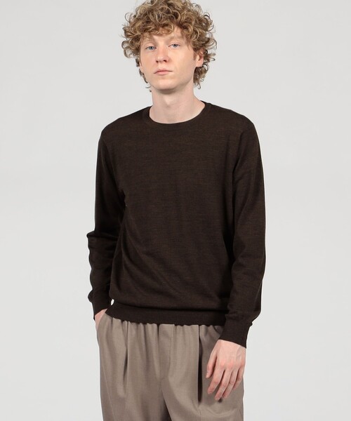 TOMORROWLAND (トゥモローランド)の「TOMORROWLAND tricot スーパーファインメリノウール クルーネックプルオーバー S-WOOL(ニット/セーター・メンズ・イエロー/ネイビー/ブラウン/グリーン/ボルドー/グレイッシュベージュ/ブラック/ライトブルー/チャコールグレー・XL/XS/S/M/L)」の10枚目の写真