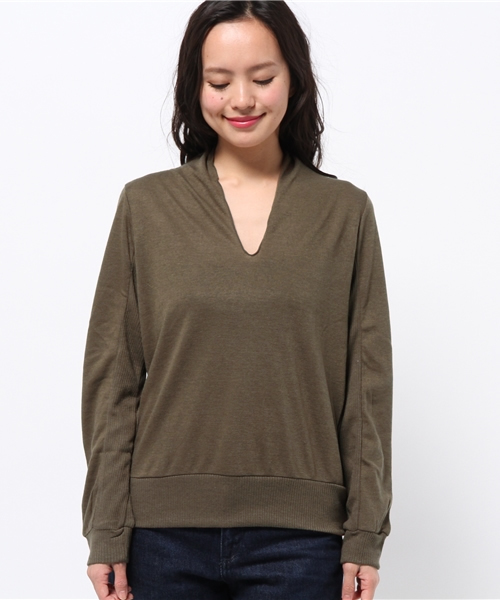 OUTLET（アウトレット）の「【Ciaopanic】ボトルネックPO（Tシャツ/カットソー・レディース・カーキ・FREE）」の2枚目の写真