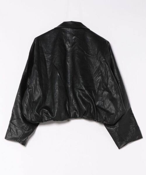 H.TOKYO(エイチトウキョウ)の「【上品さの中に抜け感をプラス】短丈ドロップショルダーブルゾン(ブルゾン・レディース・アッシュブラウン/ブラック・FREE)」の5枚目の写真